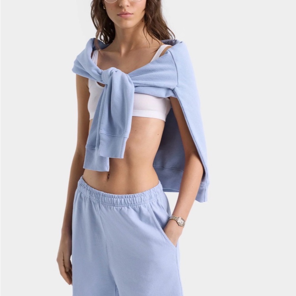 SPORTY & RICH Gym Short in Hydrangea Blue - Picture 7 of 7